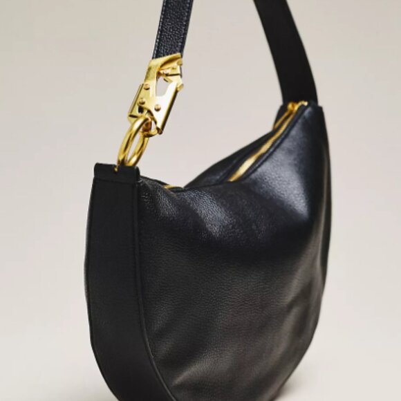 Faux-Leather Rounded Buckle Slouchy Bags: NWT - Picture 3 of 13